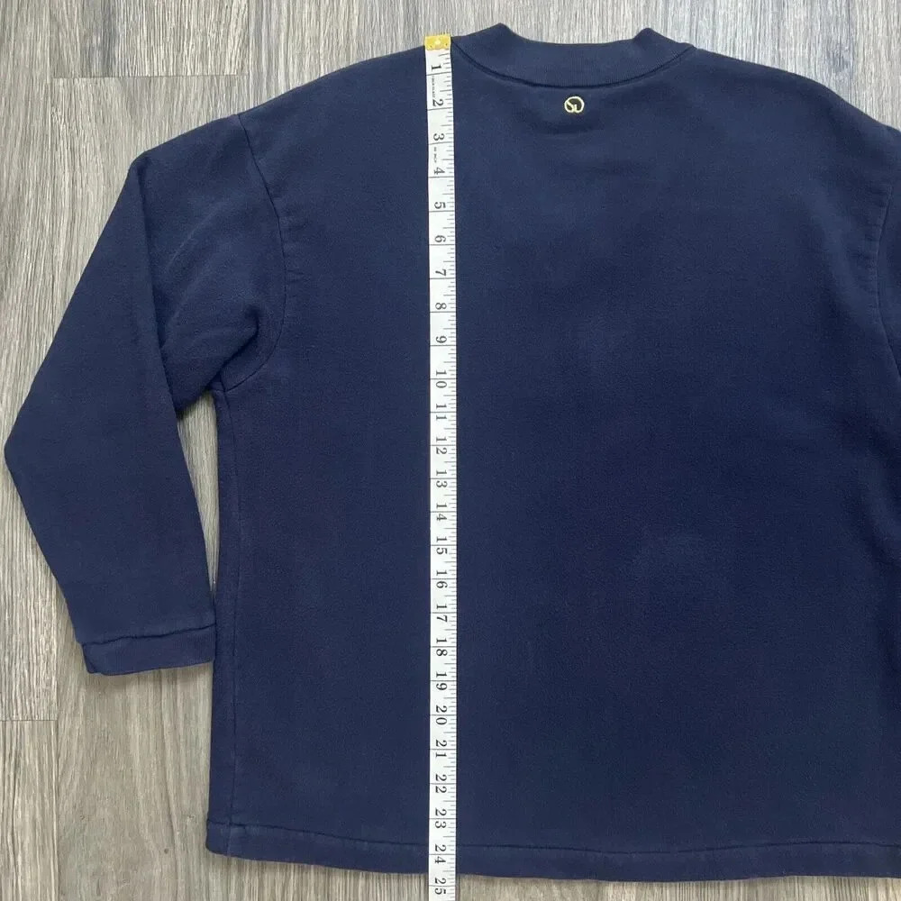St. John Sport Marie Gray Vintage Pullover Sweater Size Medium Blue Nautical - Picture 4 of 4